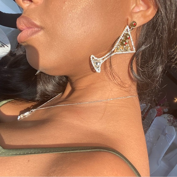 Martini Girl Statement Earrings - Picture 11 of 11